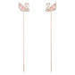 Dazzling Swan drop earrings Swan, Pink, Rose gold-tone plated