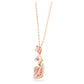 Dazzling Swan pendant Swan, Pink, Rose gold-tone plated