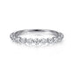 Gabriel & Co. 14K White Gold Single Prong Diamond Band Ring 1/2CTW