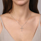 Gabriel & Co. 14K White Gold Diamond Cross Pendant Necklace 1/4CTW
