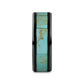 PIETRO Men’s Polished Black Ceramic Wedding Band with Light Blue Turquoise Stone Inlay & Polished Beveled Edges - 8mm