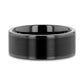 VULCAN Flat Black Tungsten Ring with Brushed Center & Polished Edges - 4mm - 12mm - 6mm