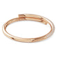 Dextera bangle Magnetic closure, White, Rose gold-tone plated