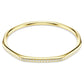 Dextera bangle Octagon shape, Round cut, White, Gold-tone plated