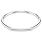 Dextera bangle Octagon shape, Round cut, White, Rhodium plated