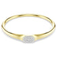 Dextera bangle Round cut, White, Gold-tone plated