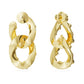 Dextera hoop earrings Mixed cuts, Interlocking loop, White, Gold-tone plated