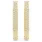 Dextera hoop earrings Octagon shape, Large, White, Gold-tone plated