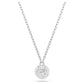 Dextera pendant Round cut, Sphere, White, Rhodium plated
