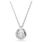 Dextera pendant Round cut, White, Rhodium plated