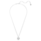 Dextera pendant Round cut, White, Rhodium plated