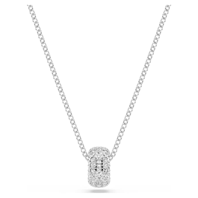 Dextera pendant White, Rhodium plated
