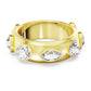 Dextera ring Mixed cuts, White, Gold-tone plated