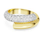 Dextera ring White, Gold-tone plated