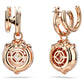 Dragon & Phoenix drop earrings Dragon’s claw, White, Rose gold-tone plated