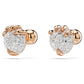 Dragon & Phoenix stud earrings Dragon’s claw, White, Rose gold-tone plated