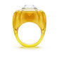 Dulcis cocktail ring Cushion cut, Pavé, Yellow