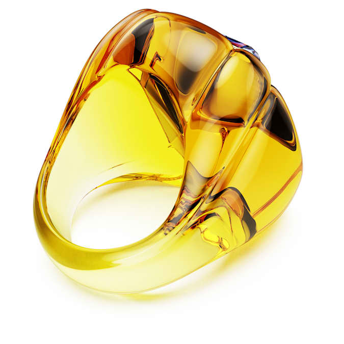 Dulcis cocktail ring Cushion cut, Pavé, Yellow