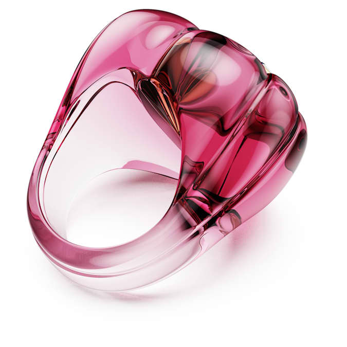 Dulcis cocktail ring Heart cut, Pavé, Heart, Pink