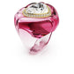 Dulcis cocktail ring Heart cut, Pavé, Heart, Pink