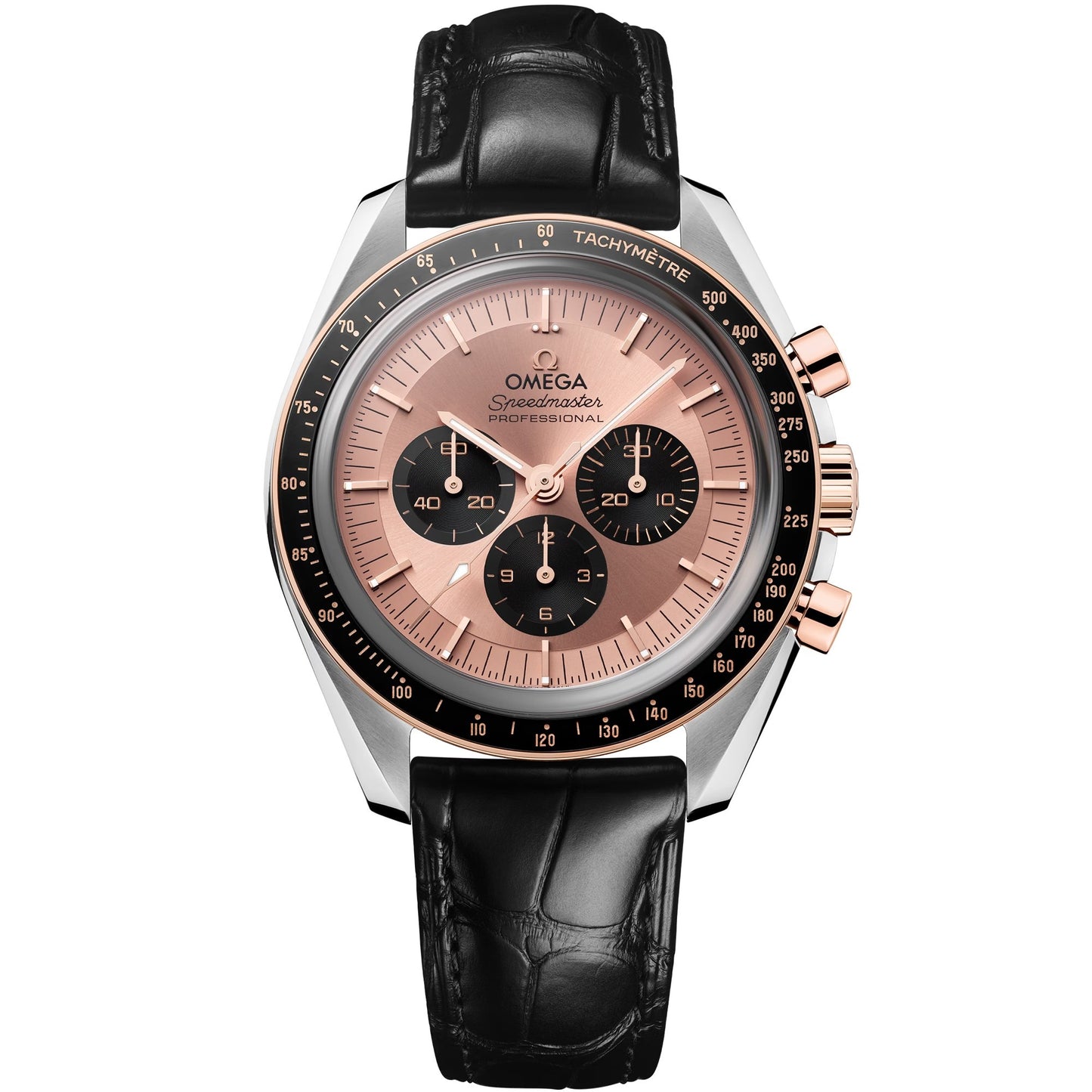 Omega Speedmaster Moonwatch Professional 42 mm — Steel ‑ Sedna™ Gold on Alligator