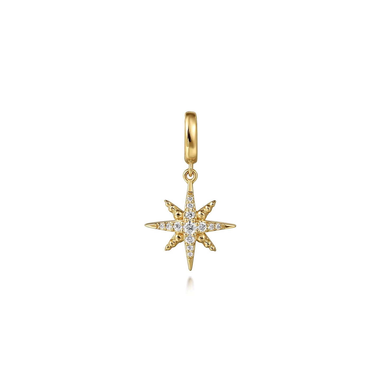 Gabriel & Co. 14K Yellow Gold Diamond Star Charm .15CTW