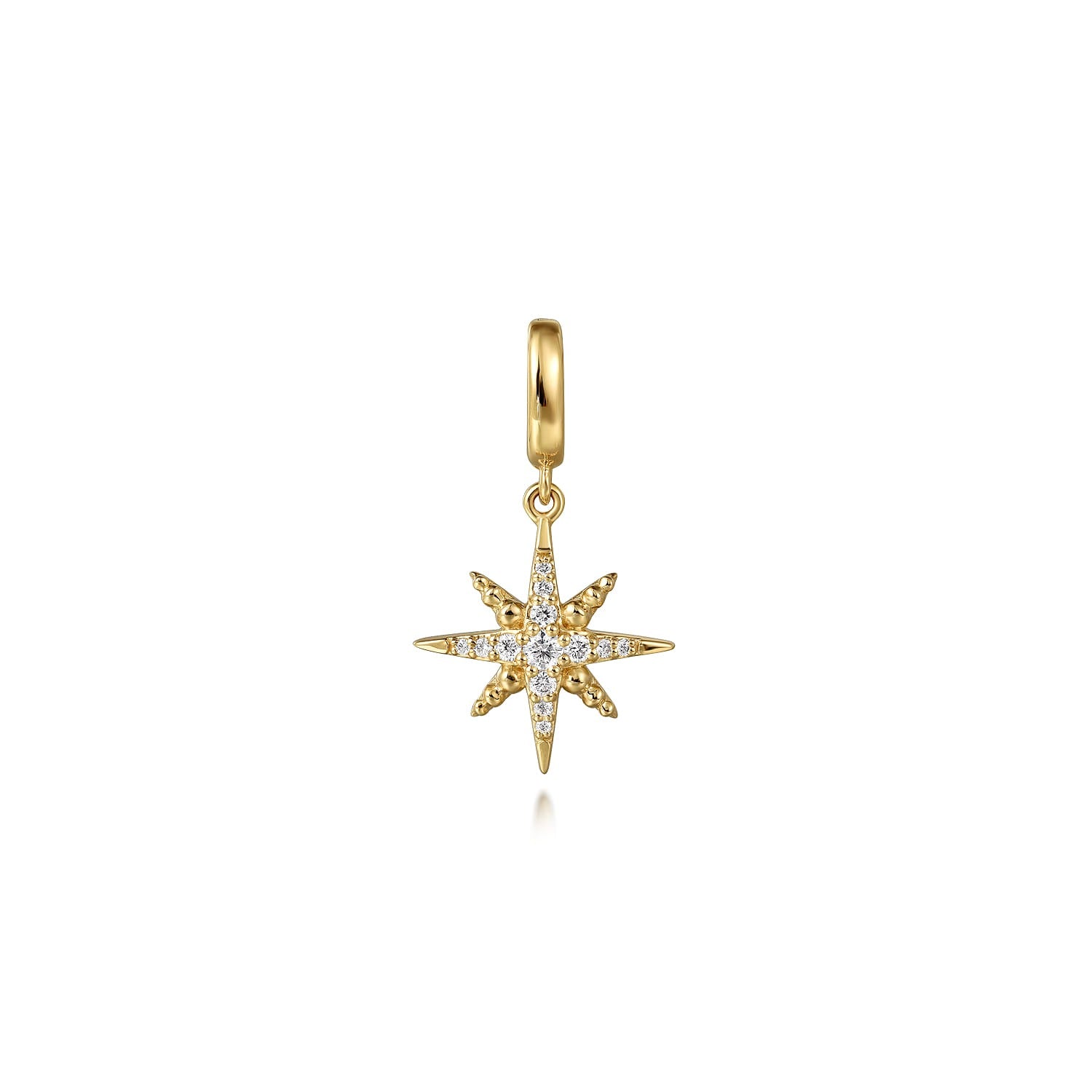 Gabriel & Co. 14K Yellow Gold Diamond Star Charm .15CTW