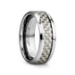 ULTIMUS Tungsten Carbide Ring with Beveled White Carbon Fiber Inlay - 4mm - 12mm - 6mm