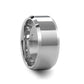 LINCOLN White Tungsten Wedding Band with Beveled Edges - 4mm - 12mm - 6mm