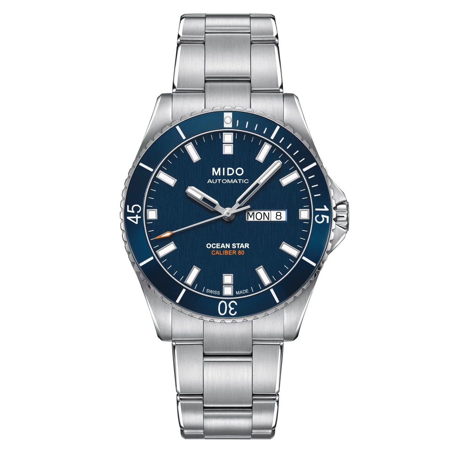Mido Ocean Star Captain — Stainless Steel / Blue Dial