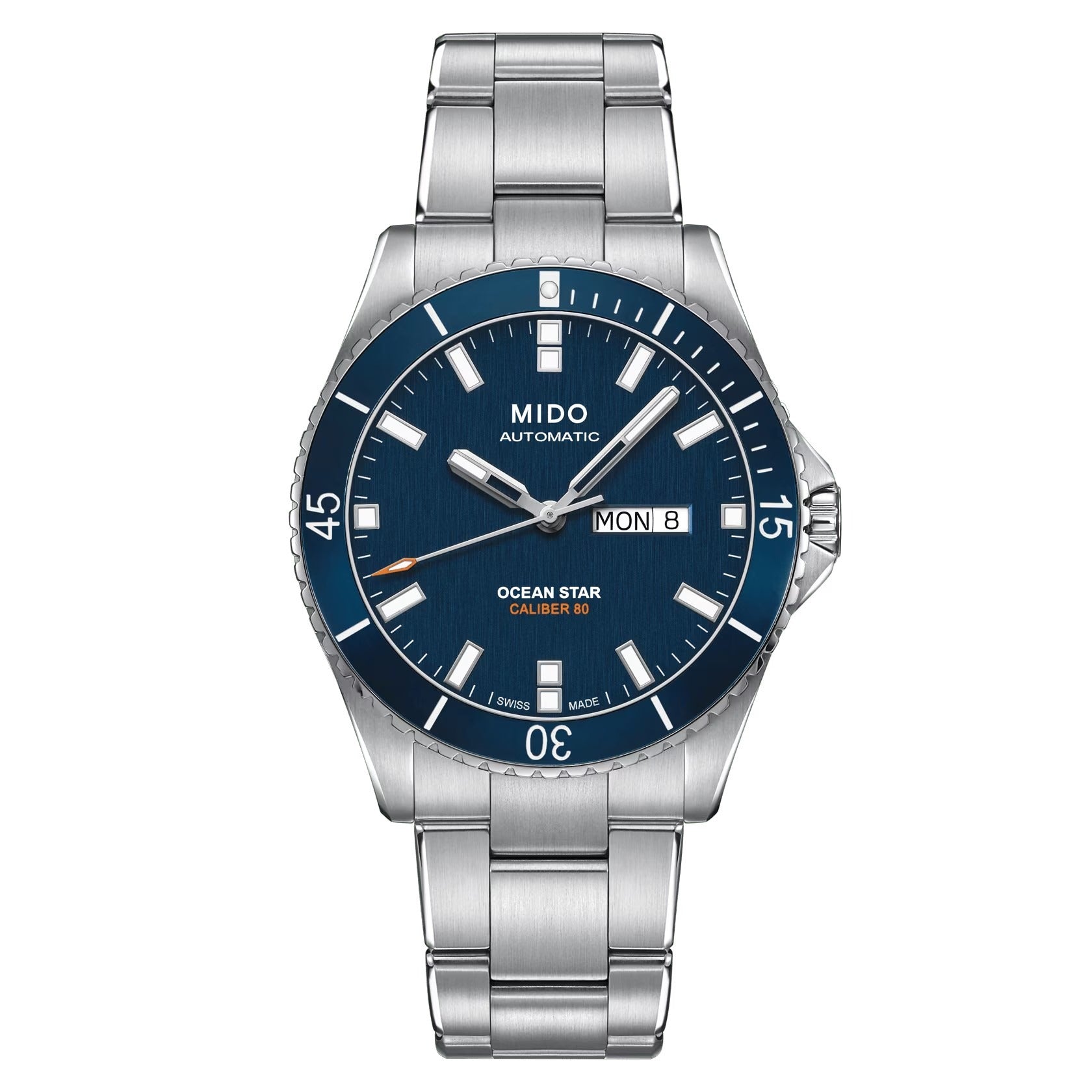 Mido Ocean Star Captain — Stainless Steel / Blue Dial