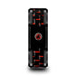 SORRELL Black Ceramic Ring with Black and Red Carbon Fiber and Red Ruby Setting - 8mm