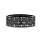 DOTTED CROSSES on Black Flat Tungsten Carbide Ring