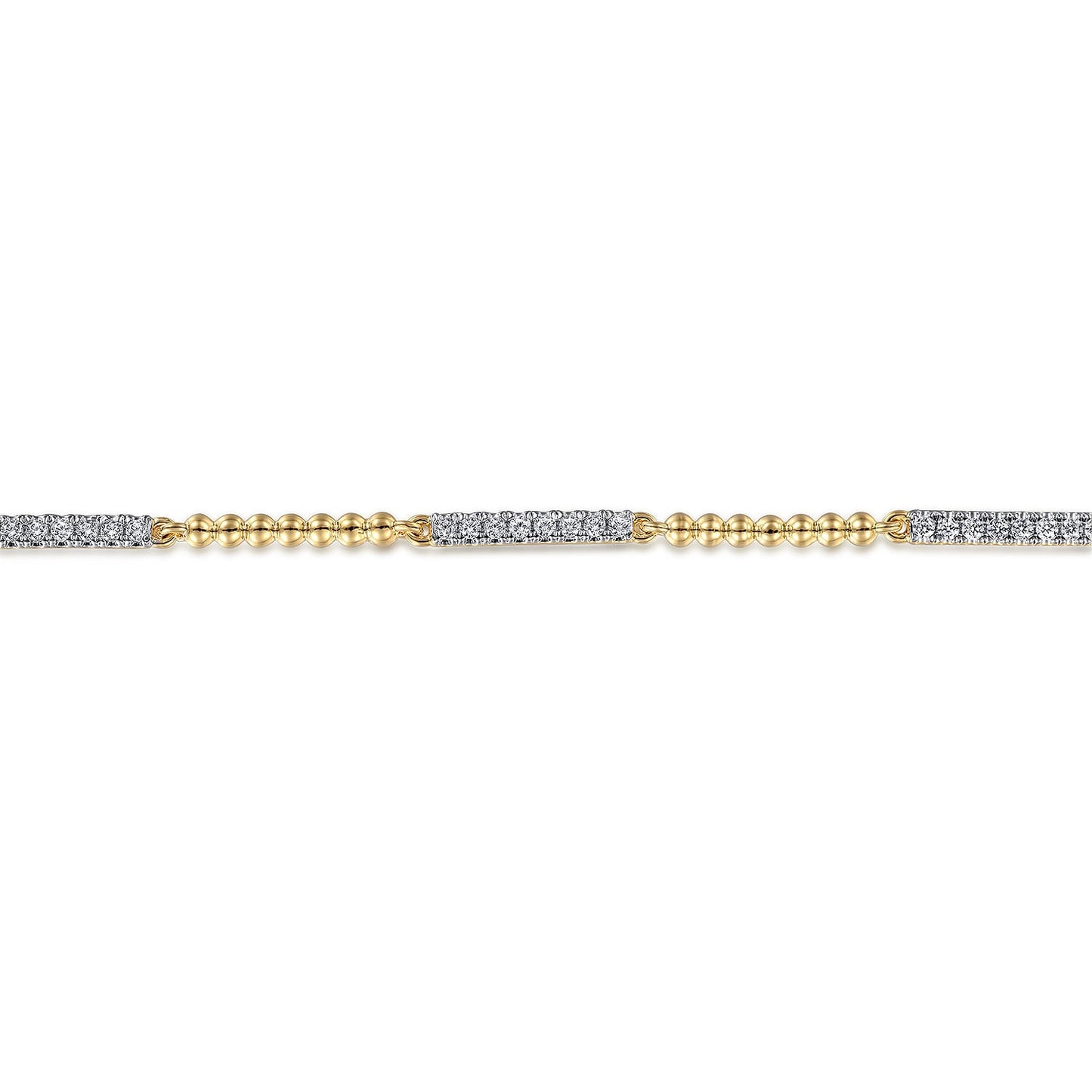 Gabriel & Co. 14K Yellow Gold Bujukan Diamond Tennis Bracelet .52CTW