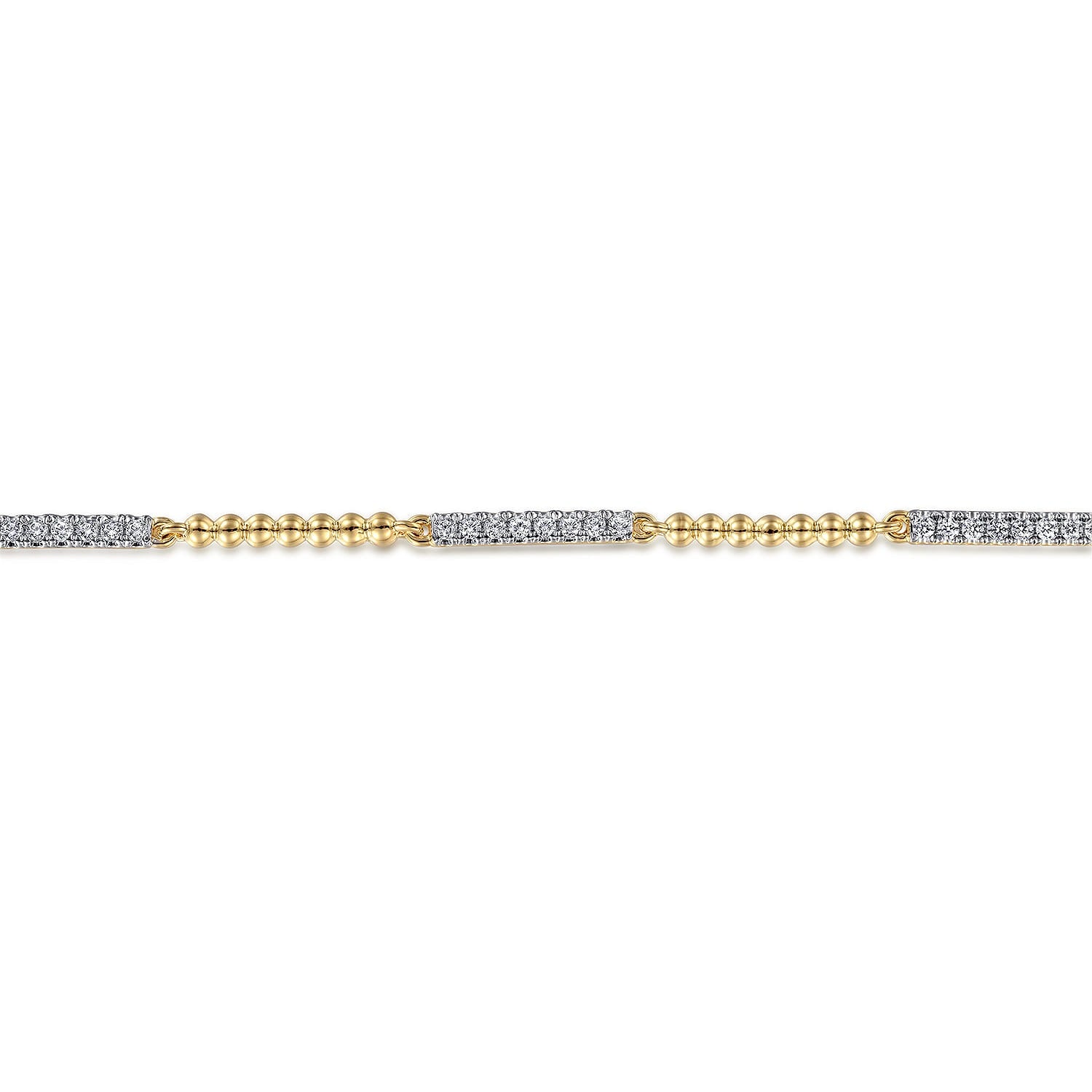 Gabriel & Co. 14K Yellow Gold Bujukan Diamond Tennis Bracelet .52CTW