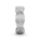 ENDURE Interlocking Infinity Symbol Flat Brushed Titanium Men's Wedding Band With Polished Grooves - 8mm