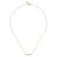 Gabriel & Co. 14K White and Yellow Gold White Sapphire Bar Necklace .25CTW