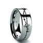 ROSARY on Flat Classic Tungsten Carbide Ring