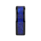 MARLOW Men’s Polished Black Ceramic Wedding Band with Blue Lapis Inlay & Beveled Edges - 8mm