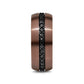 ARTEMIS Espresso Tungsten Carbide Ring with Black Sapphires - 8mm