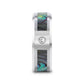 HONOLULU Mother of Pearl Inlay Tungsten Carbide Ring with Beveled Edges and White Diamond - 8mm