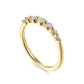 Gabriel & Co. 14K Yellow Gold Graduating Single Prong Diamond Band Ring sz6.5 1/4ctw