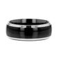 MASERATI Black Tungsten Ring with Polished Domed Beveled Edges - 4mm - 10mm