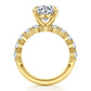 Gabriel & Co. Silvey - 14K Yellow Gold Round Single Prong Diamond Engagement Ring 9mm 3/4ctw