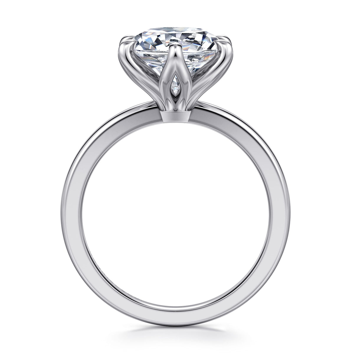 Gabriel & Co. Emma - 14K White Gold Round Solitaire Engagement Ring 2.75CTR CZ