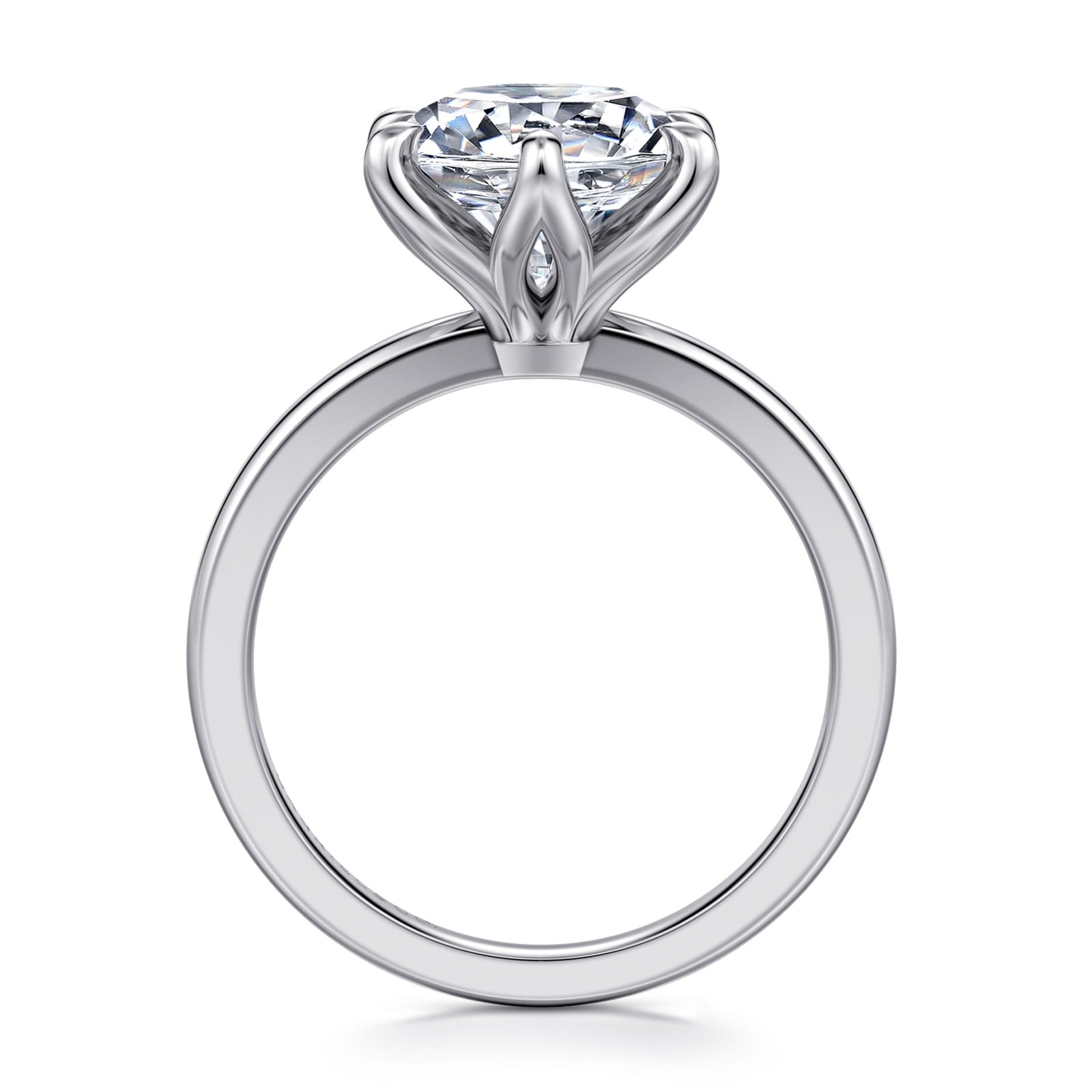 Gabriel & Co. Emma - 14K White Gold Round Solitaire Engagement Ring 2.75CTR CZ