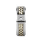 ROYCE Tungsten Wedding Band with White Carbon Fiber and White Diamond Setting - 8mm