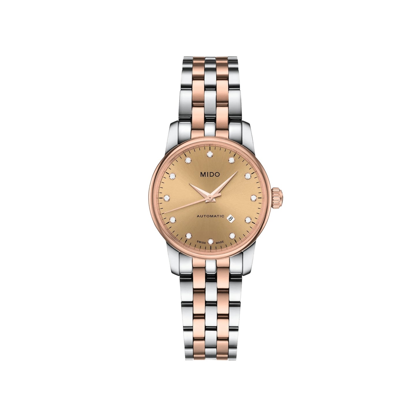 Mido Baroncelli Lady Two-Tone Rose Gold Diamond