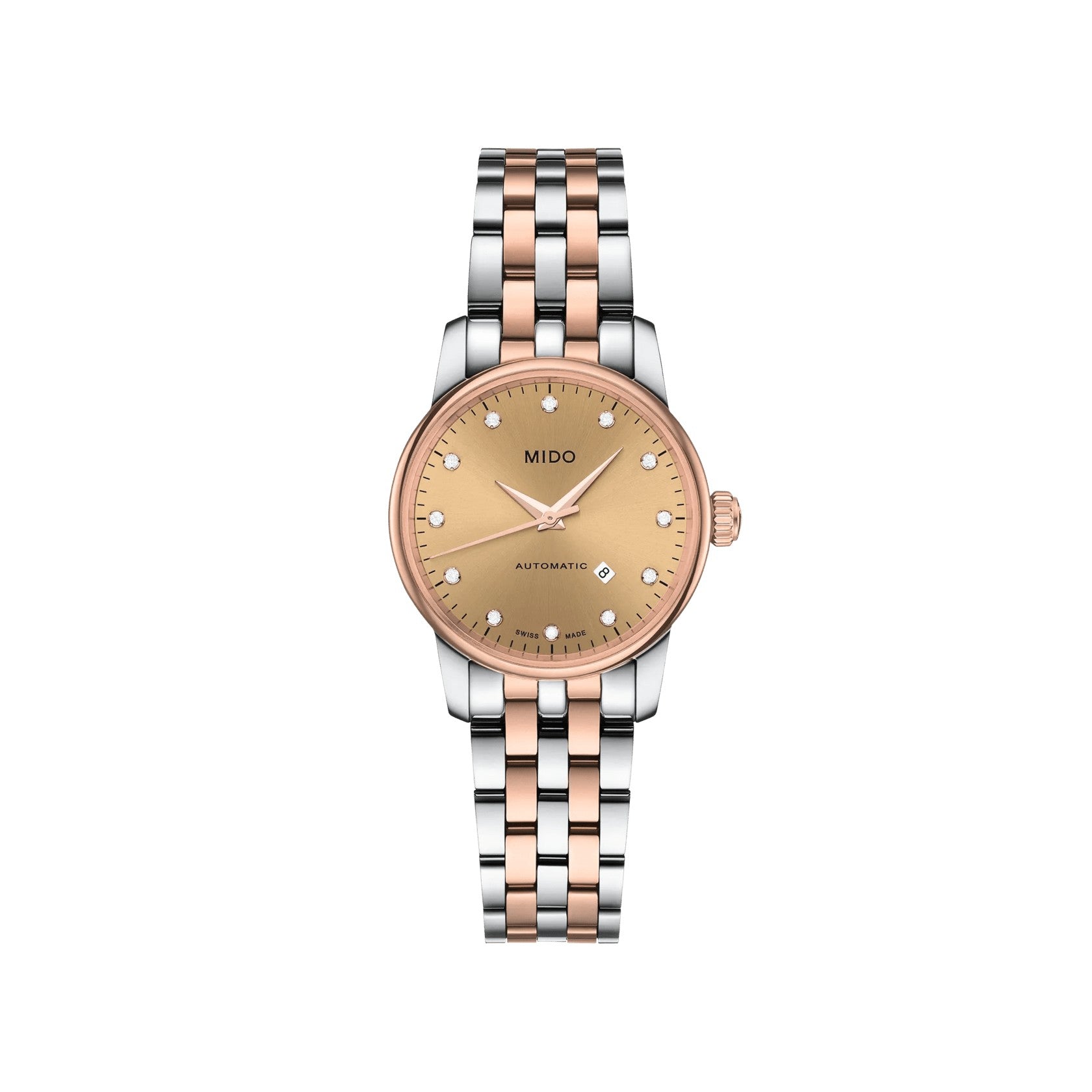 Mido Baroncelli Lady Two-Tone Rose Gold Diamond