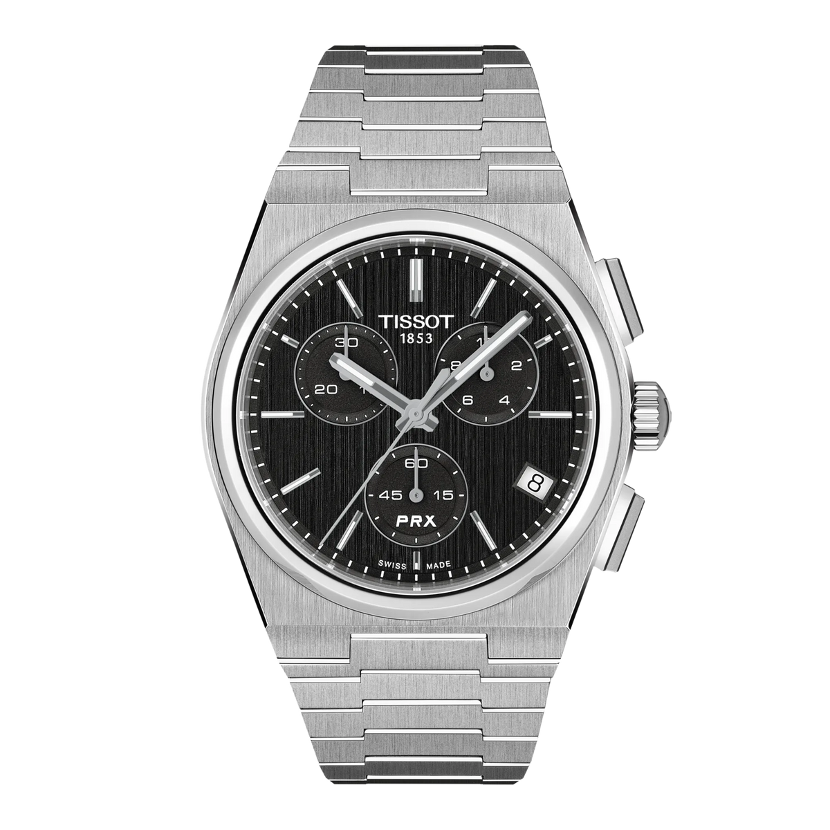 Tissot PRX 41mm Chronograph T137.417.11.051.00 Black Dial Stainless Steel Quartz — official product image
